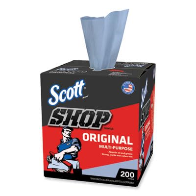 Scott Kimberly-Clark 75190-8PK Blue Shop Towels, 10