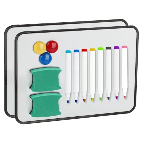 2 Stück Whiteboard Magnetwand, kleine doppelseitige Whiteboard...