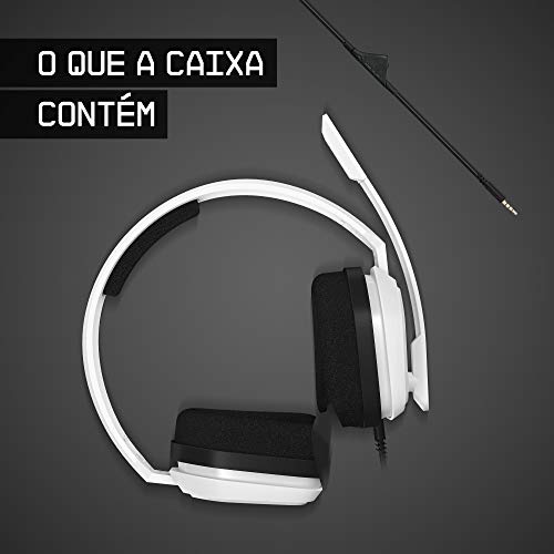 Headset ASTRO Gaming A10 para Xbox, PlayStation, PC, Mac - Branco/Verde, Pequeno