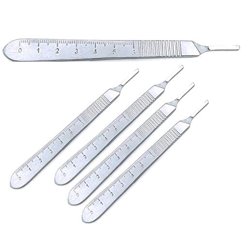 AAProTools 5 pcs Scalpel Handle with Scales #3 Dental Veterinary - Blade #10 to 16