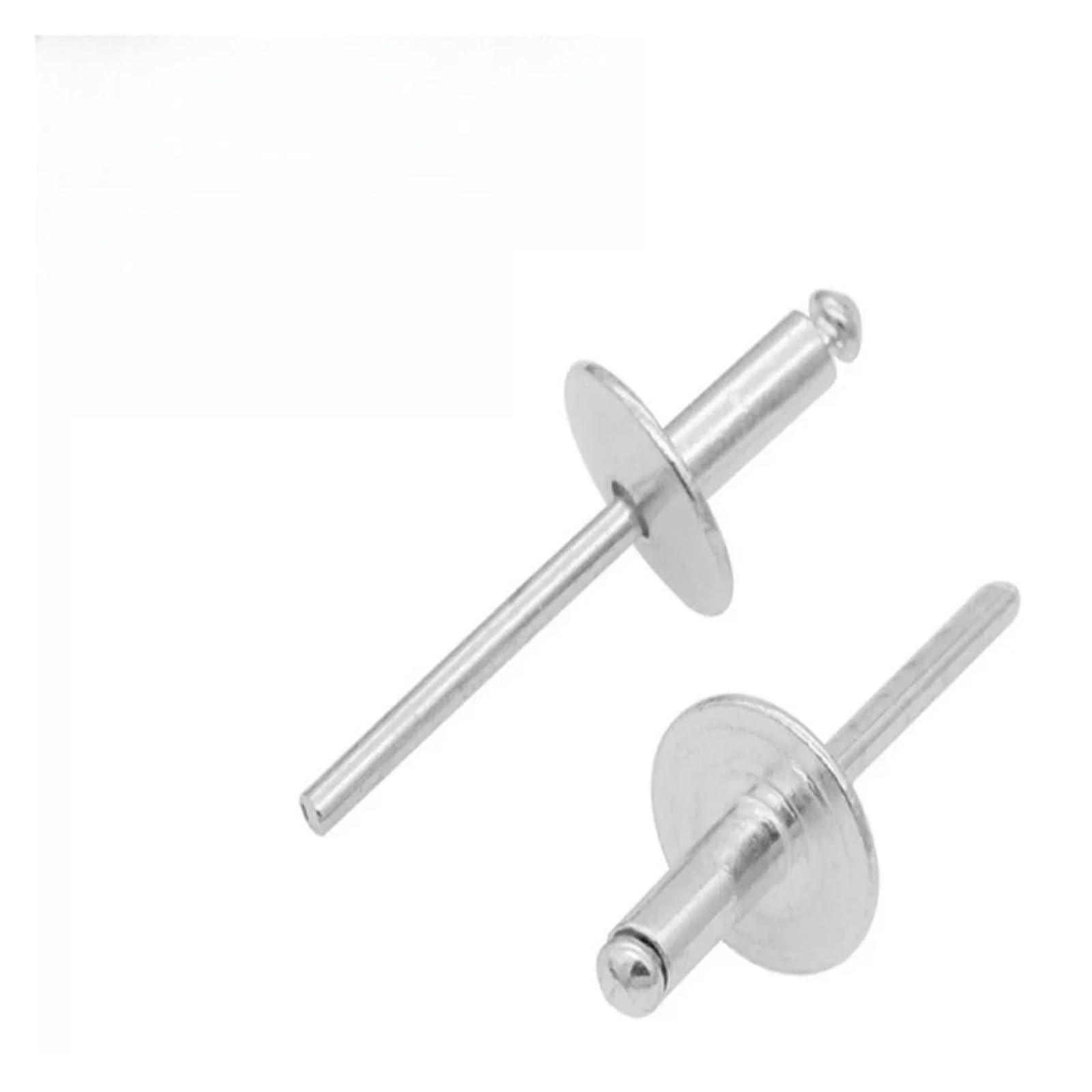 Aqxypas 3/16" Large Flange Blind Rivets Aluminium Steel Dome Head Break Mandrel Pop Rivet Fastener 50pcs Pop Rivets Remaches Rebites(4.8X25-14mm)