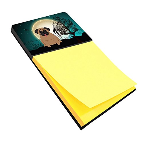 Halloween Scary Pug Brown Sticky Note Holder