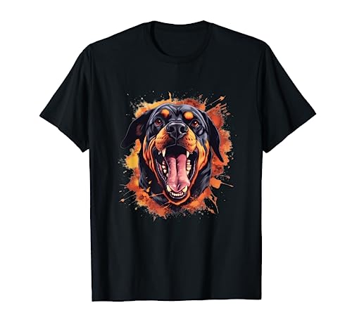 Rottweiler Dog Lover Rottie Retrato Camiseta