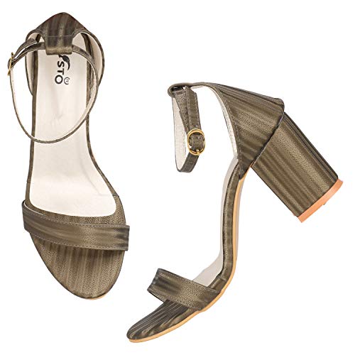 Image of Misto Women's and Girl's Formal Casual Suede Leather Block Heel Sandal