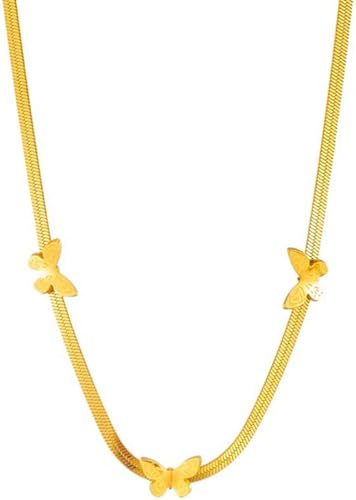 Miniatura 7 de MIYU - Collar de mariposa de acero inoxidable 316L para mujer cadena Plana de serpiente joyeria regalos de cumpleaños