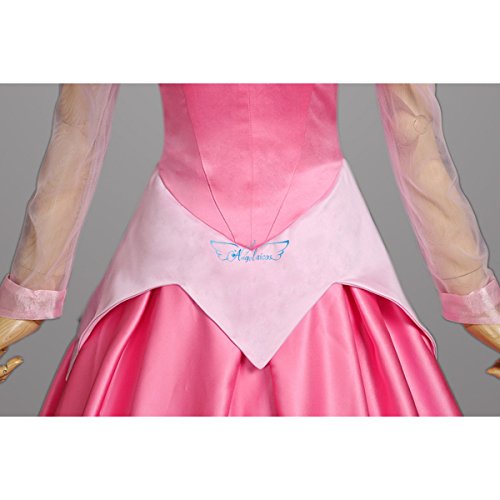 Angelaicos Womens Satin Princess Dress Halloween Cosplay Costume (Xl, Pink) #TOP5