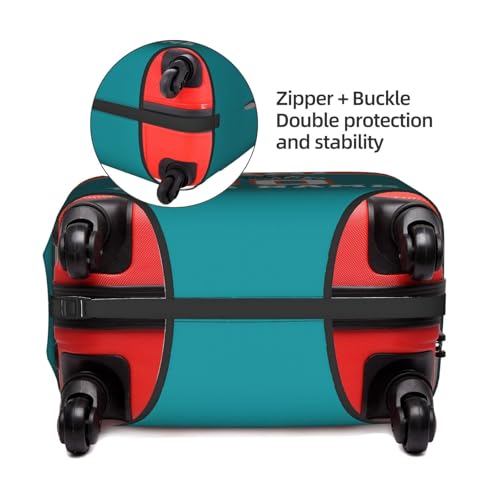 Image of Custom Miami Luggage Cover Personalized Football Style Suitcase Cover with Name Number Customized Washable Elastic Sports Travel Suitcase Protector for Business Vacation Gifts