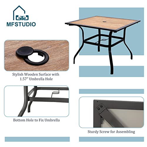 MFSTUDIO 5-Piece Rattan Patio Dining Set #TOP23
