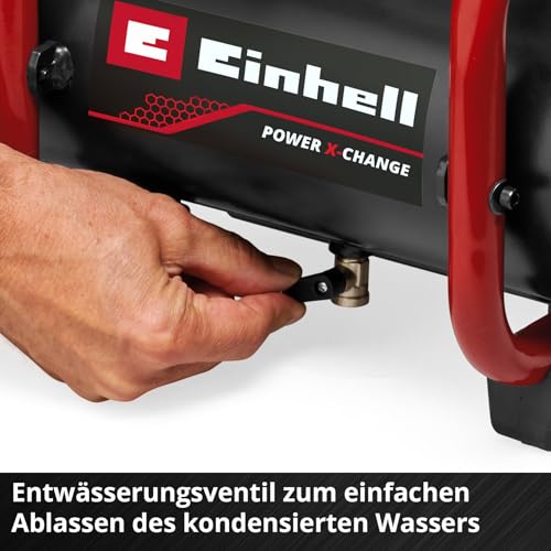 Einhell Akku-Kompressor TE-AC 36/150 Li OF-Solo Power X-Change (36 V, max. 8 bar, 6 l Tank, 150 l/min Ansaugleistung, Manometer, ölfrei, ohne Akku)