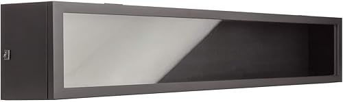 Miniatura 4 de Studio Décor® - Paquete de 6 unidades de carga frontal negra de 28 x 5.8 pulgadas con marco de vidrio