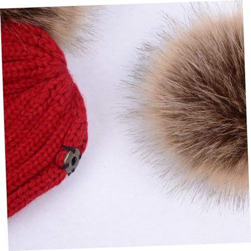 Knitted Hat for Boys and Girls Years Old Unisex Warm Beanie for Toddlers Cozy Black Faux Fur Cap4