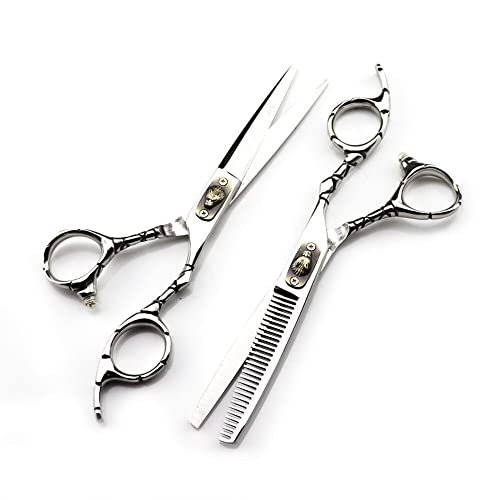 UYCVT Hair Cutting Scissors, 6Inch Japan 440C Steel Scissor Wolf