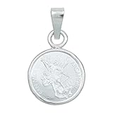 Dije Medalla San Miguel Arcangel Chica Plata Pura Ley 999