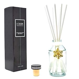 LOVSPA Peppermint Bark Reed Diffuser Set - Holiday Peppermint Candy Cane Scent Diffuser - Reed Diffusers for Home with Long Lasting Fragrance - Non-Toxic Oil Reed Diffuser - Made in The USA LOVSPA Peppermint Bark Reed Diffuser Set Holiday Peppermint Candy Cane Scent Diffuser Reed Diffusers for Home with Long Lasting Fragrance Non Toxic Oil Reed Diffuser Made in The USA
