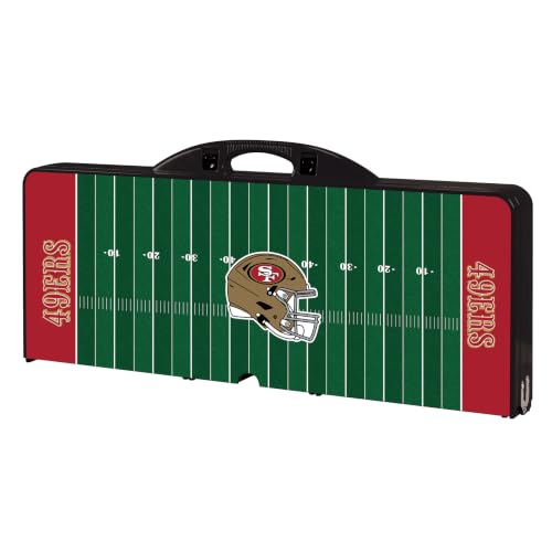 Image of Picnic TIME NFL Football Field Folding Picnic Table, Camping Table, Outdoor Table with Umbrella Hole