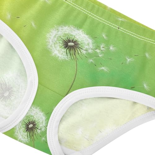 Dandelion Flowers Dandelion Yellow Panties for Girl Girls Underwear Toddlers Cotton Pattern Briefs Girls Undies 2t4