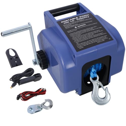 Winch eléctrico reversible 12V para remolques 6000 lbs miniatura 1