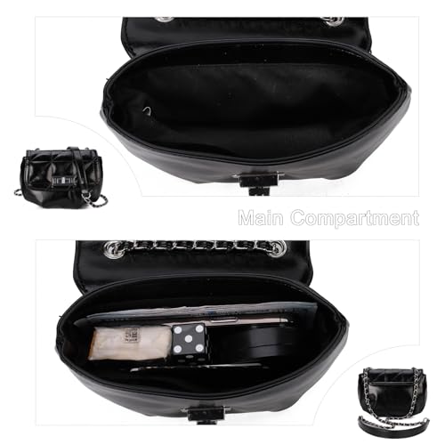 Gladdon CT45411-BLACK Small Quilted Crossbody Bags thumb #2