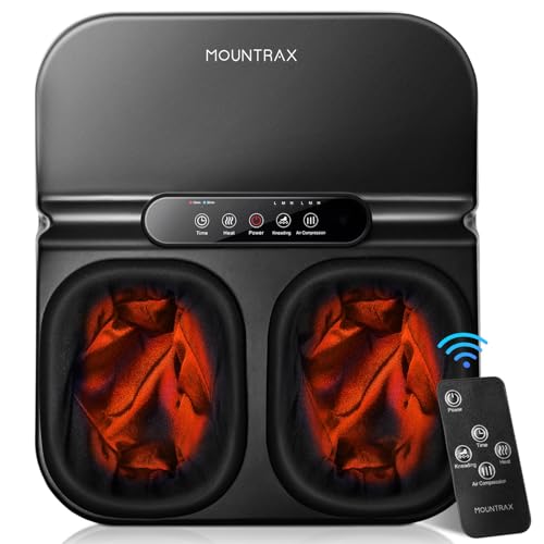 MOUNTRAX Foot Massager Machine with Heat, Foot Massager for Plantar Fasciitis, Neuropathy Pain,...