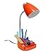 Limelights LD1002-ORG Gooseneck Organizer Desk Lamp with iPad Tablet Stand Book Holder, Orange