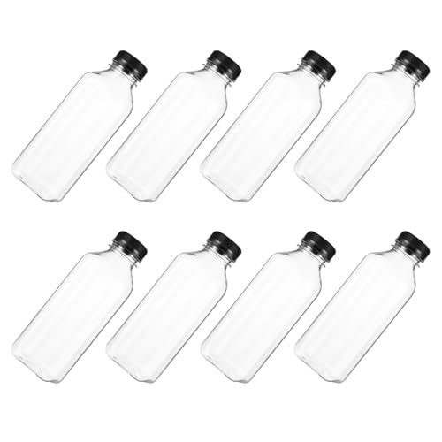 SILENRADAWN ���L���b�v�t��500ml��y�b�g�{�g��8�Z�b�g �ۑ��p�W���[ PET���ۊǗp��{�g�� �l�W���W�����₷�� �����ۑ��ɍœK�ȃN���A�{�g��