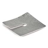 Metallina Compressa Alluminizzata Sterile TRACHEO 8 x 9,3 cm - Medicazione per Tracheotomia e Nefrostomia con Foro Centrale - Garza Non Aderente Assorbente per Drenaggi - Latex Free (50 Pezzi)