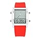 Produktbild Souarts Rot Silikon Armband LED Sportuhr Armbanduhr Digitaluhr Analog Armreif Uhr mit Batterie