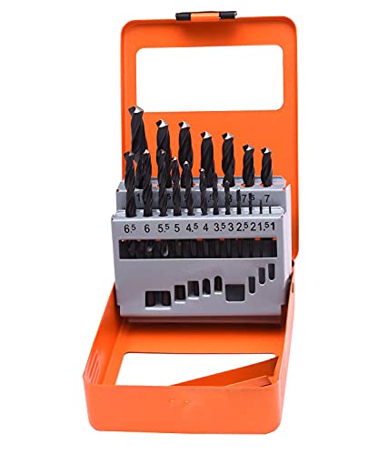 Metric Drill Bit Set by Harden 19 Piece 1-10 mm High Speed Steel Metal Case