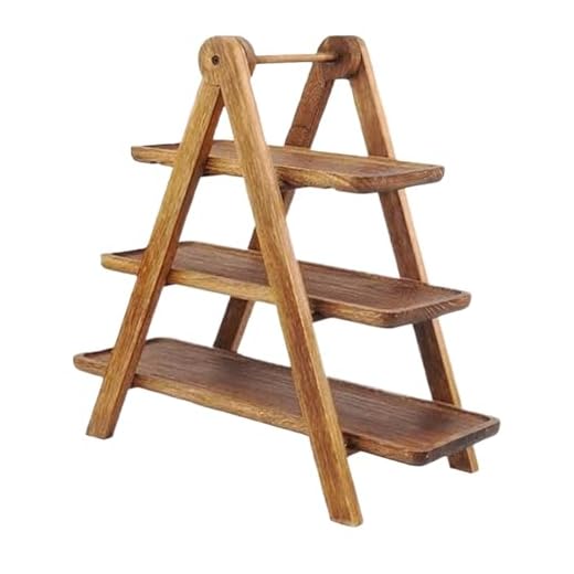 Etagen-Serviertablett – rechteckiger Ständer mit 3 Etagen | Abnehmbarer Dessertteller, Display-Organizer für Partyessen, Kuchen, Snacks, Gebäck, Hochzeit, Buffet, Tisch, Bar, Catering-Event