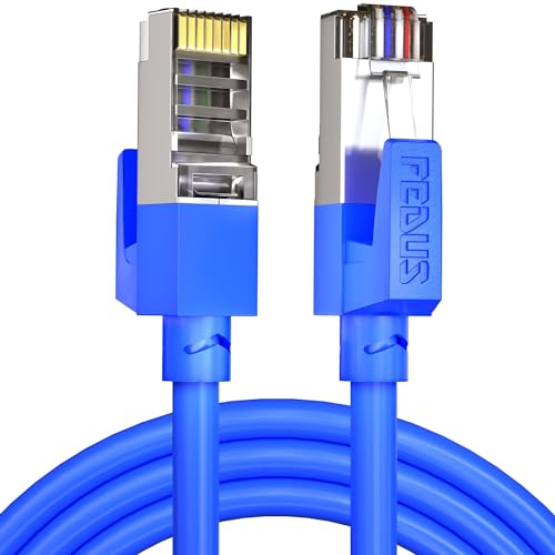 Image of FEDUS High Speed RJ45 cat5 Ethernet Patch Cable LAN Cable Internet Network Computer Cable Cord High Speed Gigabit Category 5E Wires for Modem, Router, LAN ADSL(10M)