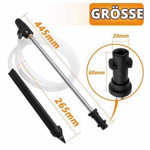 Foto von Nassstrahlset Kit und Hochdruck Unterlegscheibe Sandstrahlen,Sandstrahler und Nassstrahler,Hochdruckreiniger Lanze für Dreckfräser Karcher K1 K2 K3 K4 K5 K6 K7 K-Serie