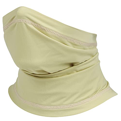 MCA Products [Amazon限定ブランド] 冷感 フェイスマスク フェイスカバー フェイスガード 色数豊富 UPF50+ 紫外線カット スポーツ アウトドア 外出 普段使い可 多機能 チューブ バンダナ スカーフ フリーサイズ 男女兼用 (ベージュ)