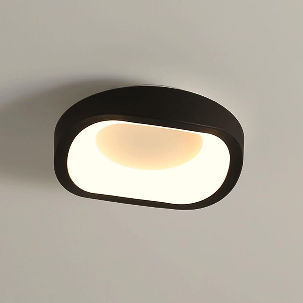 Elksdut Modern LED Ceiling Lights, Small Led Close To Ceiling Light Fixture, 12W Geometry Ceiling Lamp For Bedroom Hallway Aisle Corridor Light Lighting (Cool White, 6000K)