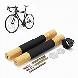Soporte de pared para bicicleta de bamb&uacute;, soporte de pared para bicicleta de monta&ntilde;a y bicicleta de ciudad, soporte de pared para bicicleta de carretera y soporte de pared para bicicleta de carretera