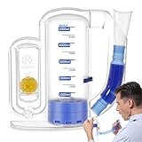 Breathing Exercise Device for Lungs, Lung Exerciser Device, 5000ml Capacity for Deep Inhalation, Durable Medical-Grade PC Material | Airflow Indicator for Steady Inhalation Practice