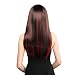 Neitsi 10pcs 18inch Colored Highlight Synthetic Clip on in Hair Extensions #F03 Red Wine