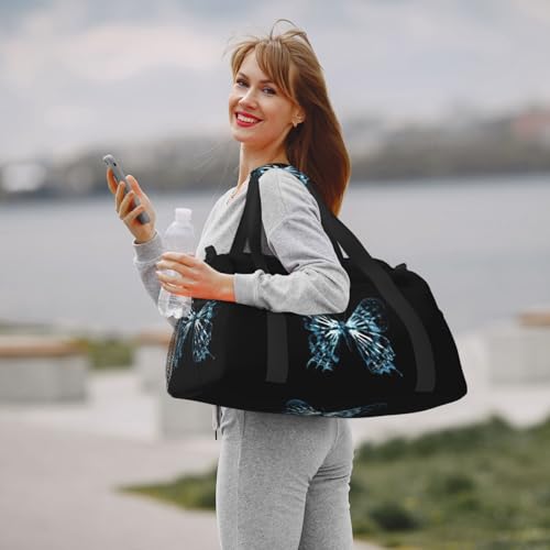 Bolsa de viaje grande impermeable y plegable con estampado Butterfly X Ray 7