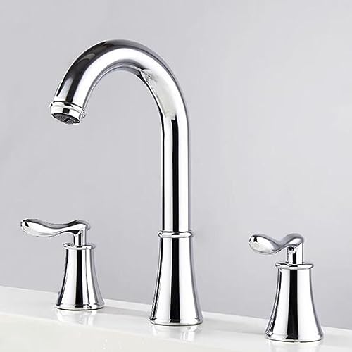 Robinet lavabo pivotant laiton fini chrome contre le calcaire de douche