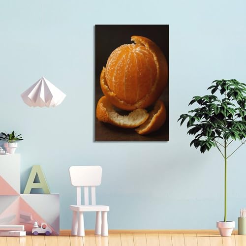Poster fruits épluchés d'orange pour habiller un grand mur vide