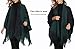Epsion Women's Color Block Shawl Wrap Plus Size Cardigan Poncho Cape Open Front Long Winter Sweater Coat (Style3-Navy/Green, Free)