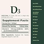Nature's Bounty Vitamin D3 5000 IU Softgels, Rapid Release, Immune Support, Vitamin D Supplements, 150 Ct - Image 5