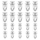 40 Pcs Hollow Door Anchors and Screws: 20 Wall M4 x 20, 20 Anchor Set M6 x 25, Metal Cavity Fixing Core for 0-5mm Door Wall Metal Plastic Sheet