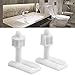 Toilet Seat Repair Kit - White Hinges Full Set with Bolts Screws Washers for Standard Toilets, Easy Installation Bathroom Repair Tools(B)