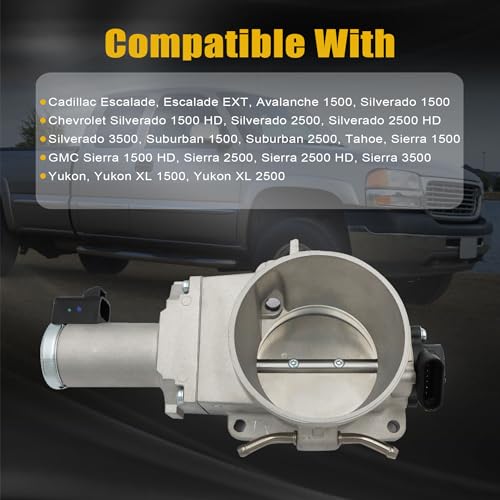 Image of GXARTS Electronic Throttle Body 977859 17113659 673010 Compatible With Chevrolet Silverado 1500 2500 3500 Fit for Cadillac Escalade Fit for GMC Sierra Yukon Yukon XL Fit for Avalanche Suburban Tahoe