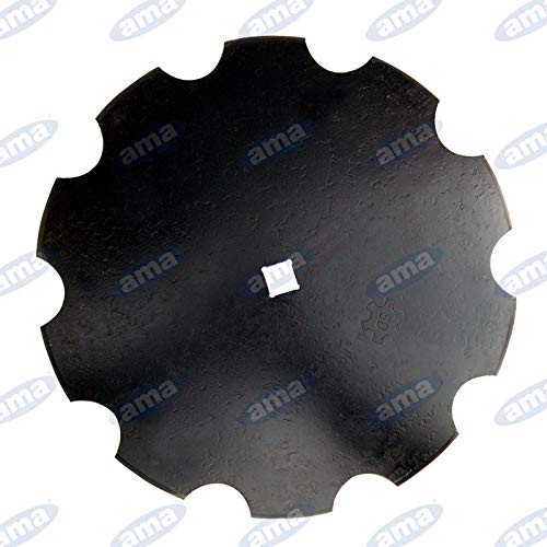 Disco dentado de 610 mm de diámetro con orificio cuadrado de 41 mm y 6 mm de grosor.