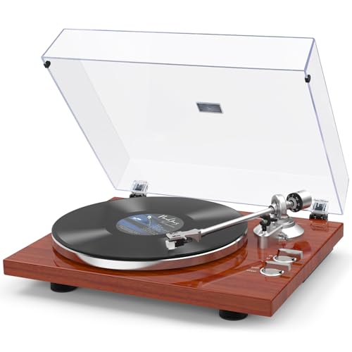 Ya en mundofriki.es: SeeYing Tocadiscos Bluetooth 33/45 RPM con preamplificador de fono, correa de transmisión, cartucho magnético y contrapeso