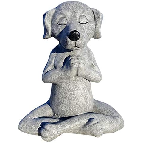 Meditation Dog Statue for Home and Garden Cover