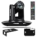 FoMaKo NDI PTZ Camera, AI Auto-Tracking Gen 3, 20x Optical Zoom LAN USB3.0 HDMI PTZ Camera for Church Services Worship Education (NDI 6 & NDI HX3) FMK20UH NDI-B(Black)