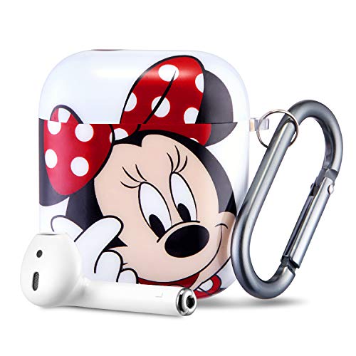 Vagadog forâ€‚AirPod 2/1 IMD Hard Case Design Character Funny Cool Trendy Cartoon Fashion Cute Unique Aesthetic for AirPods Air Pods 2/2 Cover Cases Skin for Boys Girls Youth Teen(Heart Minnie)