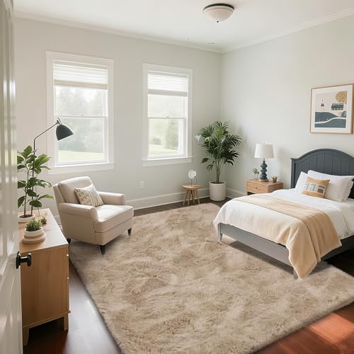 Fluffy Rug Shaggy Area Rug, Beige 4x6 Area Rugs for Bedroom, Small Bedside Rug, Soft Fluffy Shaggy Entryway Throw Rugs for Living Room Bedroom Kids Room Home Decor Fluffy Rug Shaggy Area Rug, Beige 4x6 Area Rugs for Bedroom, Small Bedside Rug, Soft Fluffy Shaggy Entryway Throw Rugs for Living Room Bedroom Kids Room Home Decor